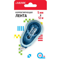 Корректирующая лента deVENTE,  5мм*12м, полупрозр. корпус, фронтальный аппликатор