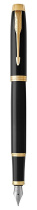 Parker IM Core Перьевая ручка  F321 Black GT F сталь нержавеющая сталь
