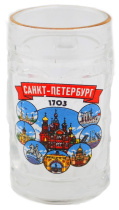 Кружка пивная 35 мл "Санкт-Петербург" стекло