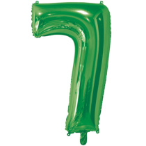 Шар фольга 26" "Цифра 7" Green