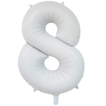 Шар фольга 26" "Цифра 8" White