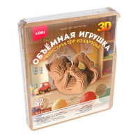 Конструктор 3D из картона "Игривый котёнок" 62 дет.