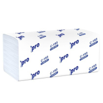 Полотенца бум. PROtissue  250л., 1сл. белые