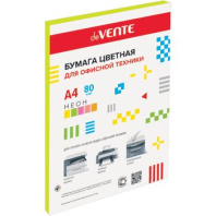 Бумага А4 цветная  20л НЕОН, желтая