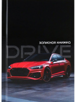 Блокнот А7 7БЦ  64л "Красный автомобиль - 7" клетка, глянц.лам.