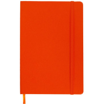Записная книжка B6  80л. кожзам Soft Touch, клетка, верт.резинка, красная