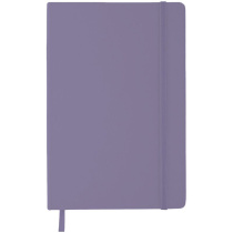 Записная книжка А6  80л. кожзам Soft Touch, клетка, верт.резинка, сиреневая