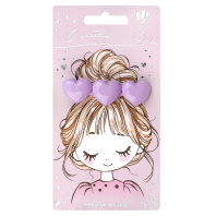 Заколка для волос "Феникс+. Сердечки" 1шт., 6,5см