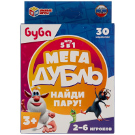 Игра настольная Дубль "Мегадубль.Буба" 30 карточек