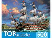 Пазлы  500 элементов  485*345мм.   "Парусник в море" TOPpuzzle