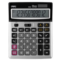 Калькулятор  12 разр. Deli Smart   настольный, черный E1654C