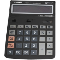 Калькулятор  12 разр. deVENTE"  настольный, черный DD-9912