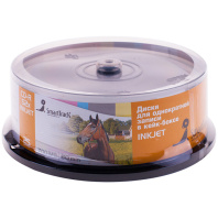 Диск CD-R Smart Track емкость 700Mb скорость 52x Inkjet 25шт. в банке