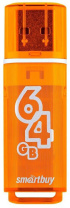 Флеш-драйв  64 GB USB 2.0 Smartbuy Glossy series Orange