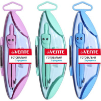 Готовальня deVENTE 2 предмета "Pastel " в пластиковом футляре, 3цв.