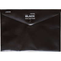 Конверт на кнопке  с рисунком А4 TOTAL BLACK, 0,18мм, непрозрачная