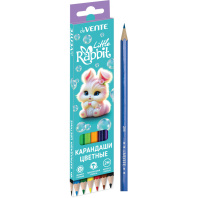 Карандаши цвет.  6цв  deVENTE  Little Rabbit"  2М, шестигранные