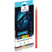Карандаши цвет. 12цв  Attomex  GAME М, шестигранные