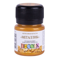 Краска акрил. "Декола" металлик  20мл. , золото  олимпик