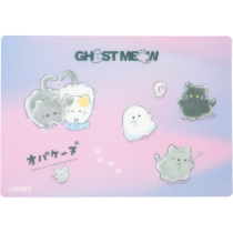 Настольное покрытие д/лепки 33*23см "Ghost Meow" 600мкм, пулупрозрачное