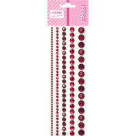 Стразы клеевые "DIY Jewelry Inspiration", 130шт.,акриловые, круглые, рубиновые