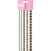 Стразы клеевые "DIY Jewelry Inspiration", 130шт.,акриловые, круглые, шоколадные
