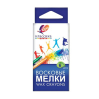Мелки восковые ЛУЧ Классика  6цв, круглые, 8*90мм