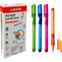 Ручка для левшей Study Pen, 0,7мм, синяя, с эргоном. каучуковым держателем