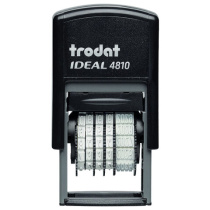 Датер-мини месяц ЦИФРАМИ ДЛЯ БАНКА, оттиск 20*3,8мм син,TRODAT IDEAL 4810P2,корп черн, 218614