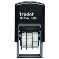 Датер-мини месяц БУКВАМИ, оттиск 20*3,8мм синий, TRODAT IDEAL 4810 P2, корпус черный,, 218615