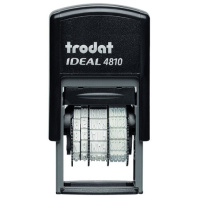 Датер-мини месяц БУКВАМИ, оттиск 20*3,8мм синий, TRODAT IDEAL 4810 P2, корпус черный,, 218615