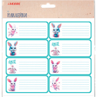 Набор наклеек для тетрадей "deVENTE. Little Rabbit" 40x96 мм, 8 шт, Набор наклеек для тетрадей "deVENTE. Little Rabbit" 40x96 мм, 8 шт,