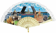 Веер "Санкт-Петербург" белый