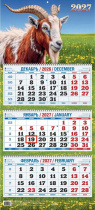 Календарь Трио  310*680мм на 2027г.  Символ года. Вид 1