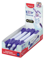 Ручка шариковая стираемая Maped "Kidy Learn Rabbit" синяя, сиреневый корпус, 0,7мм