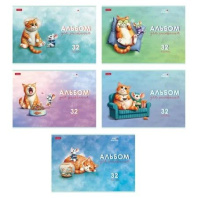 Альбом А4 32л скоба "Кот и мышь" пл. 100 гр/м, 5диз.в блоке Альбом А4 32л скоба "Кот и мышь" пл. 100 гр/м, 5диз.в блоке