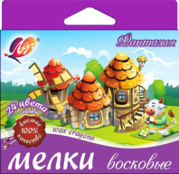Мелки восковые масляные ЛУЧ "Фантазия" 24цв. 9,5*90мм Мелки восковые масляные ЛУЧ "Фантазия" 24цв. 9,5*90мм