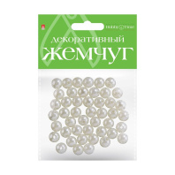 Бусины пласт. "HobbyTime. Жемчуг"  10мм
