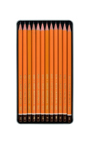 Набор карандашей Koh-I-Noor 12 шт 1500 Graphic, 5B-5H, заточен., метал. пенал Набор карандашей Koh-I-Noor 12 шт 1500 Graphic, 5B-5H, заточен., метал. пенал