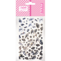 Стразы клеевые "DIY Craft Gem" 20,5*10см, серебристые, 80шт. Стразы клеевые "DIY Craft Gem" 20,5*10см, серебристые, 80шт.