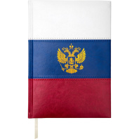 Записная книжка 145*205мм 80л. "Flag" триколор, тв. обложка, иск. кожа, клетка Записная книжка 145*205мм 80л. "Flag" триколор, тв. обложка, иск. кожа, клетка