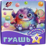 Гуашь 9цв 135мл Фантазия, пастельная Гуашь 9цв 135мл Фантазия, пастельная