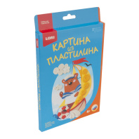 Картина из пластилина "Мишка моряк"