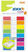 Закладки с липким краем (45*8мм) 8цв. по 20л., Z-сложение, пластиковые