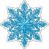 Украшение на скотче 10*10см "Снежинка"