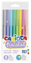 Фломастеры   8цв "Carioca Pastel", смываемые