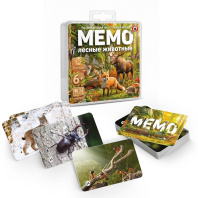 Игра Мемо "Лесные животные" (52 карточки), пластик.бокс