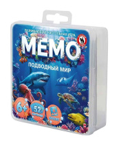 Игра Мемо "Подводный мир" (52 карточки), пластик.бокс