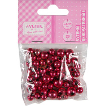 Бусины пласт. "deVENTE. DIY Burgundy Shine"  8,10 и 12мм 20г., бордовый металлик