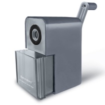 Точилка механическая BRAUBERG CLASSIC, для чернографитных и цветных карандашей, корпус светло-серый, 272002